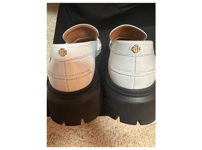 Mocassins Maje em couro branco - vista 4