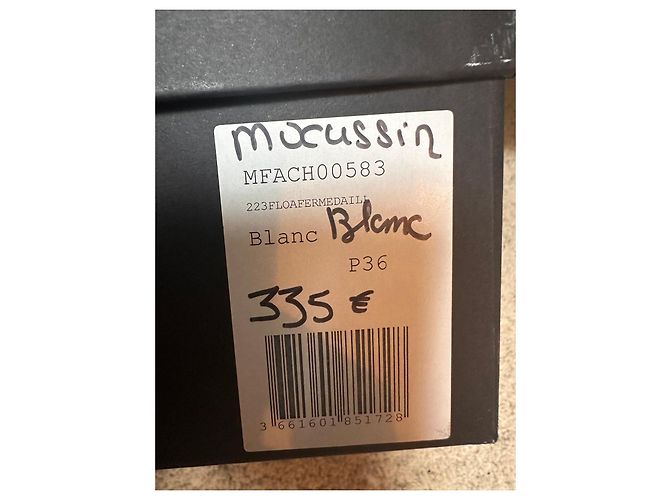 Mocassins Maje em couro branco - vista 7