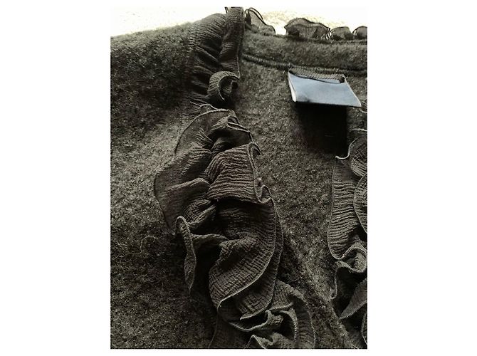 Aspesi Schwarze Wolljacke mit Rüschen - Ansicht 5