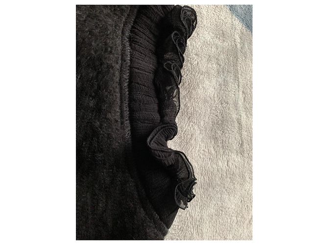 Aspesi Schwarze Wolljacke mit Rüschen - Ansicht 6