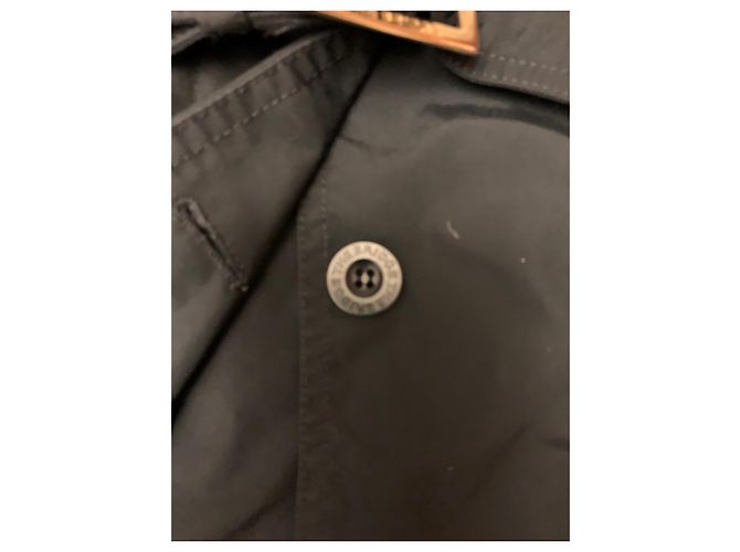 Autre Marque The Bridge schwarze Nylonjacke mit Gürtel Dunkelblau - Ansicht 5