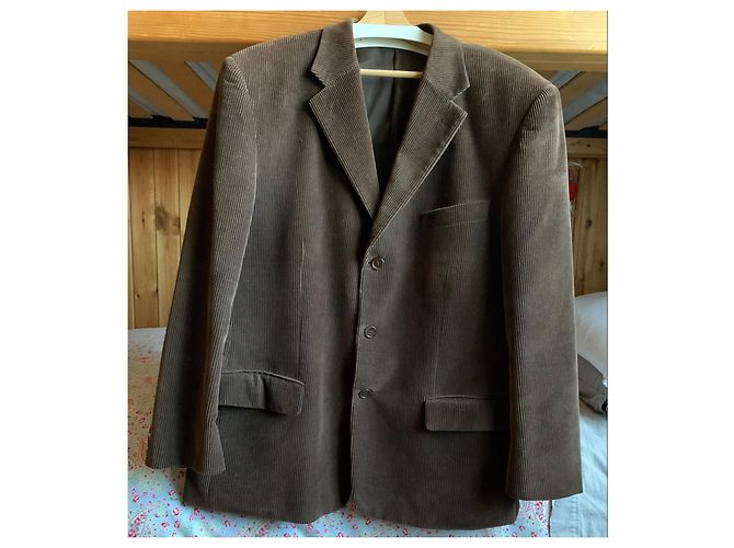 Autre Marque Braune Cordjacke - Ansicht 2