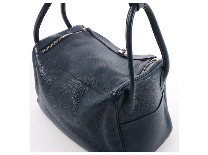 Borsa Hermès Lindy 34 Taurillon Clemence 2Way in blu navy M: 2009 - vista 11