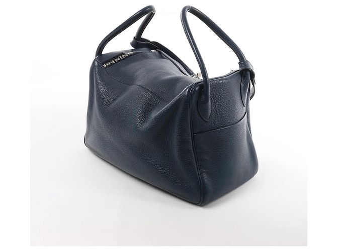 Borsa Hermès Lindy 34 Taurillon Clemence 2Way in blu navy M: 2009 - vista 3