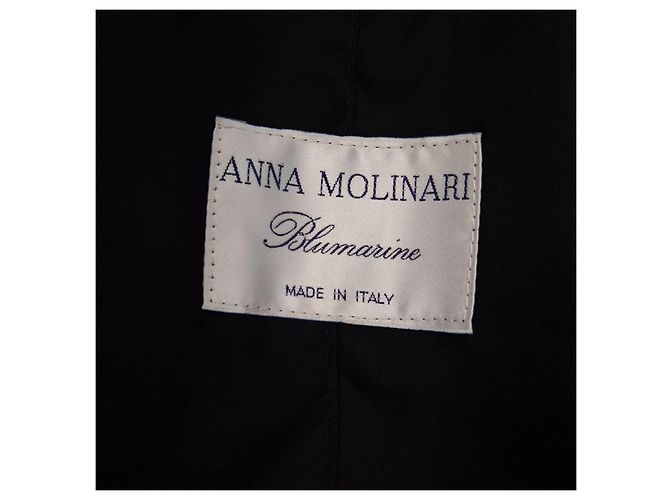 Anna Molinari Blumarine Lederblazer aus den 90ern Schwarz - Ansicht 4