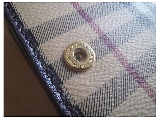 Borsa a mano Burberry in tela rivestita Check e pelle - vista 11