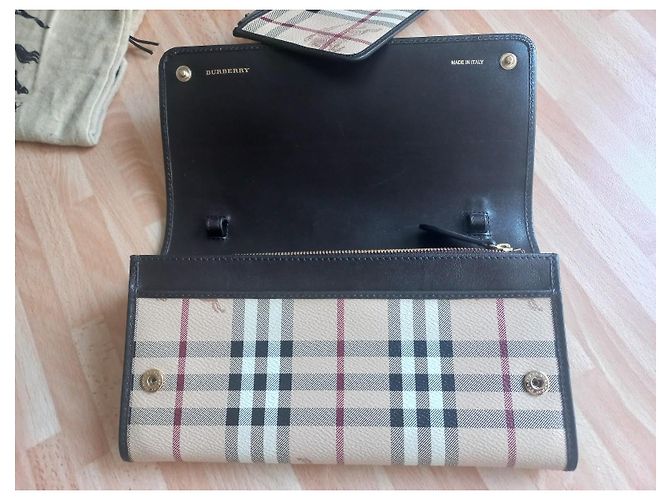 Borsa a mano Burberry in tela rivestita Check e pelle - vista 17
