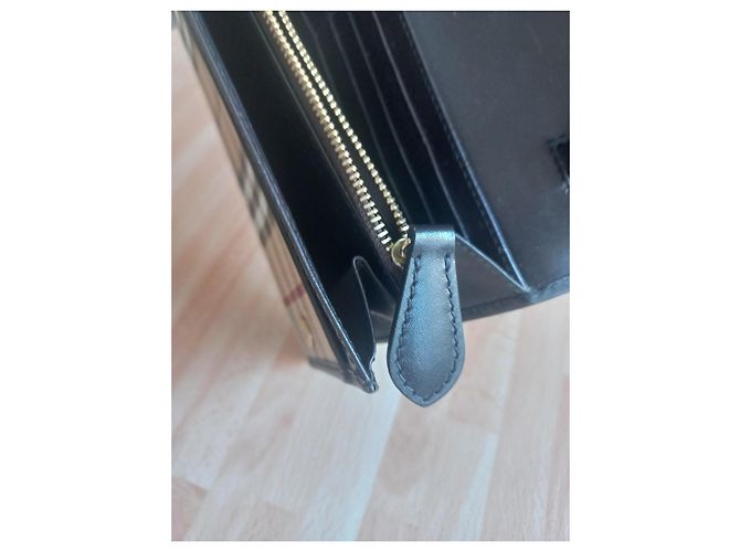 Borsa a mano Burberry in tela rivestita Check e pelle - vista 18