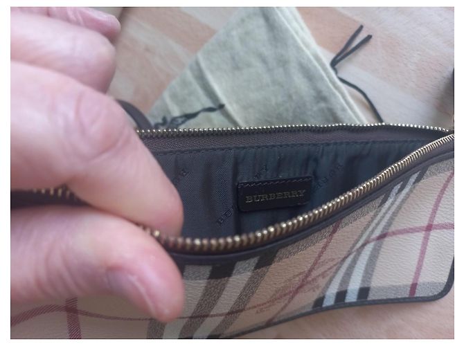 Borsa a mano Burberry in tela rivestita Check e pelle - vista 20