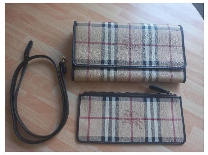Borsa a mano Burberry in tela rivestita Check e pelle - vista 3