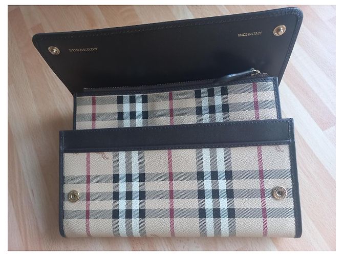 Borsa a mano Burberry in tela rivestita Check e pelle - vista 6
