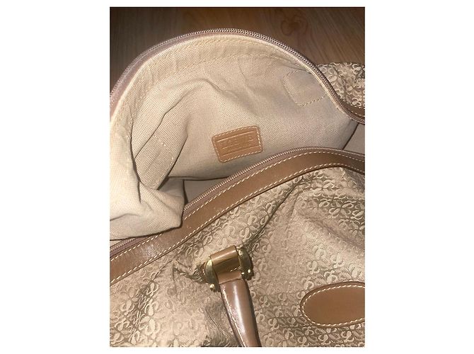 Loewe-Canvas-Tasche mit Monogramm und Lederdetails Braun Beige - Ansicht 2