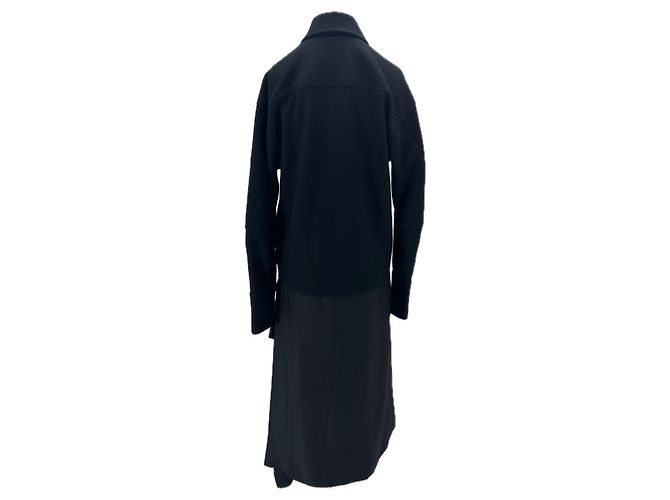 Jil Sander Langes schwarzes Kleid aus Wolle - Ansicht 2