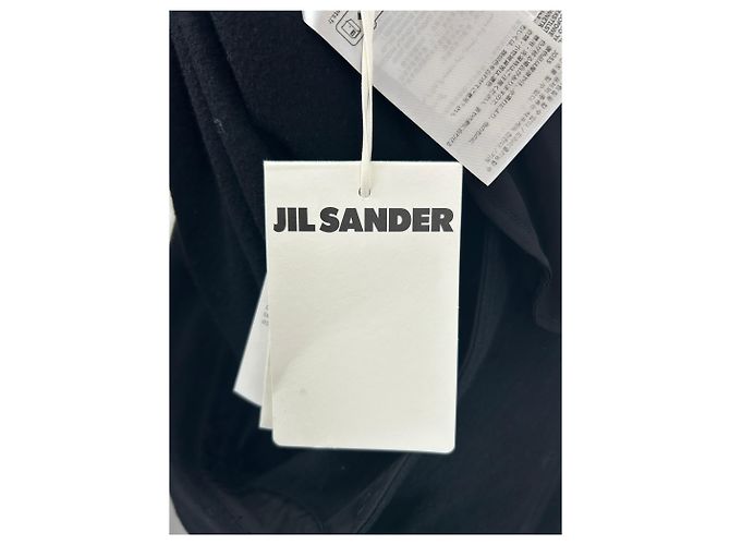 Jil Sander Langes schwarzes Kleid aus Wolle - Ansicht 5
