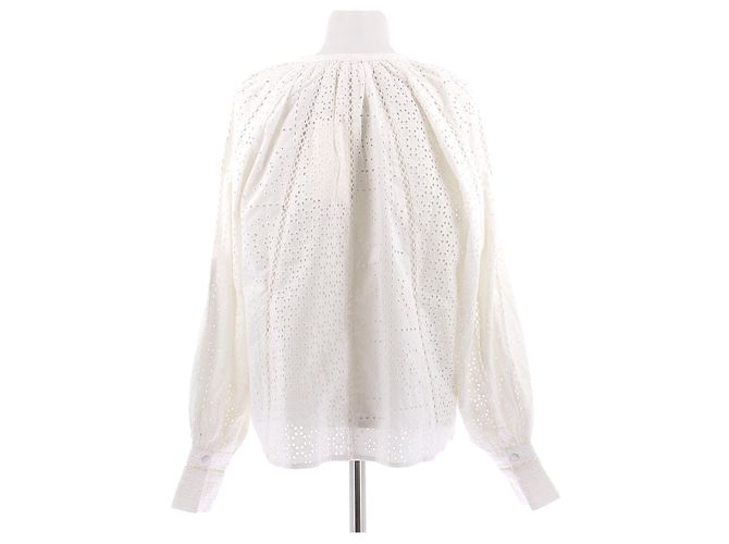 Blusa SéZane blanca de algodón Blanco - vista 2