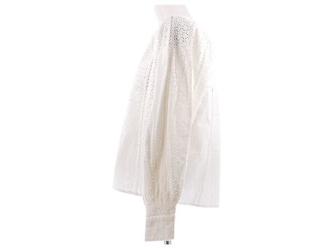 Blusa SéZane blanca de algodón Blanco - vista 4