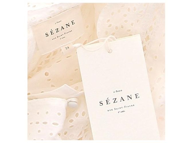 Blusa SéZane blanca de algodón Blanco - vista 5