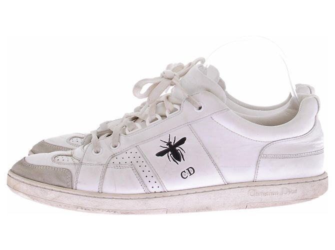 Sneakers Christian Dior in pelle bianca Bianco - vista 3