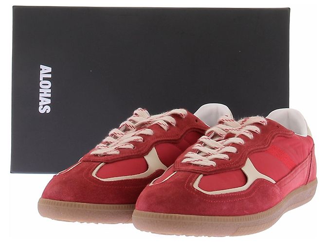 Autre Marque Baskets ALOHAS en cuir rouges Taille 45 - vue 8