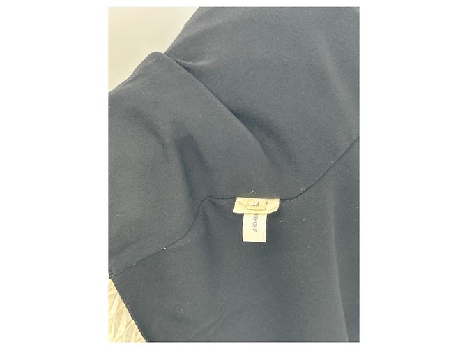 L'Agence Bicolor plissiertes Seidenkleid Schwarz - Ansicht 6