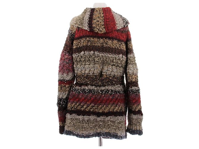 Dior Pull à capuche en laine multicolor Multicolore - vue 2