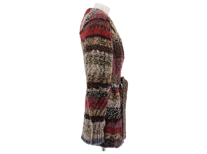 Dior Pull à capuche en laine multicolor Multicolore - vue 3