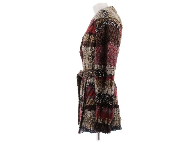 Dior Pull à capuche en laine multicolor Multicolore - vue 4