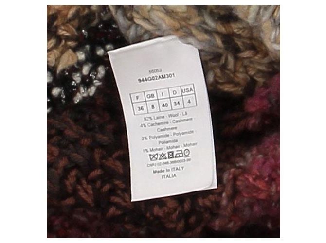 Dior Pull à capuche en laine multicolor Multicolore - vue 6