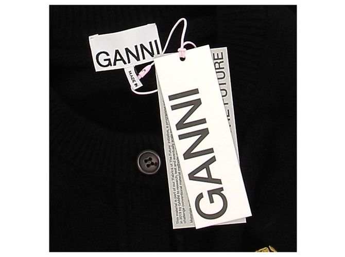 Ganni Schwarzer Wollcardigan - Ansicht 5