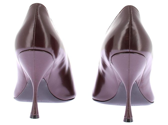 Décolleté Phoebe Philo in pelle bordeaux Bordò - vista 5