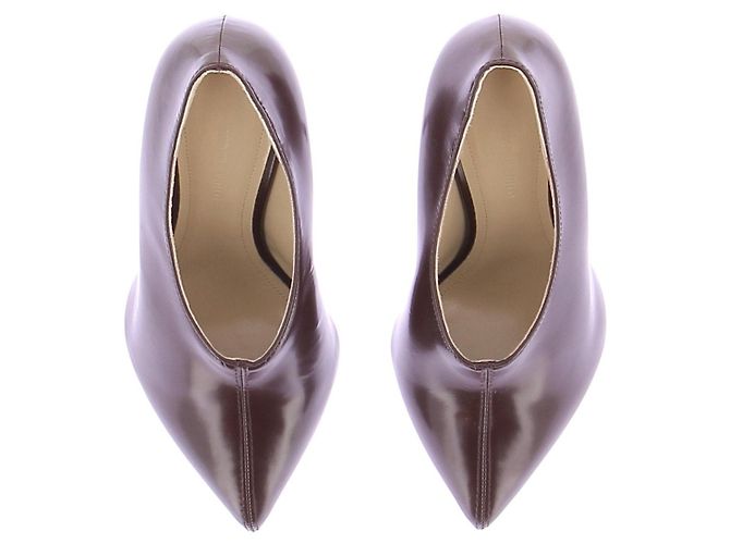 Décolleté Phoebe Philo in pelle bordeaux Bordò - vista 6