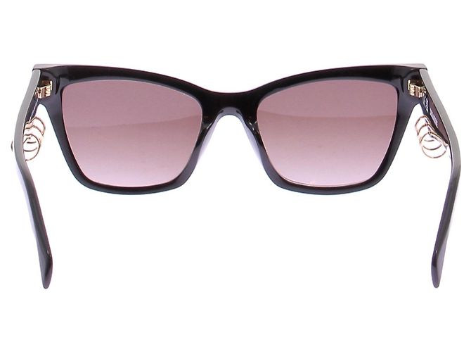 Óculos de sol pretos Zadig & Voltaire com detalhes dourados - vista 3