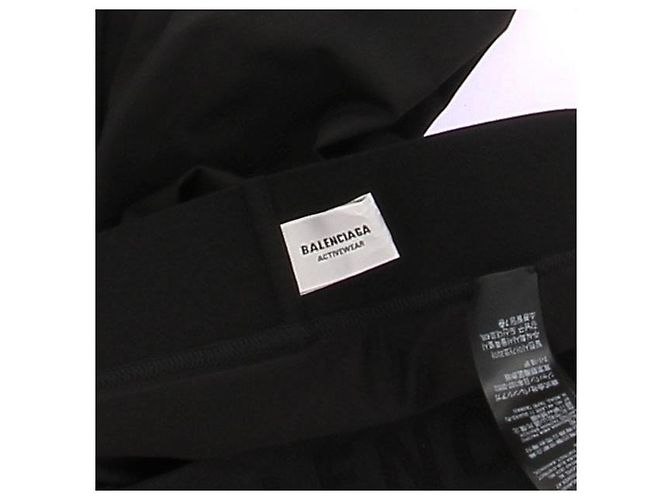 Balenciaga Leggings neri e logo nero - vista 5
