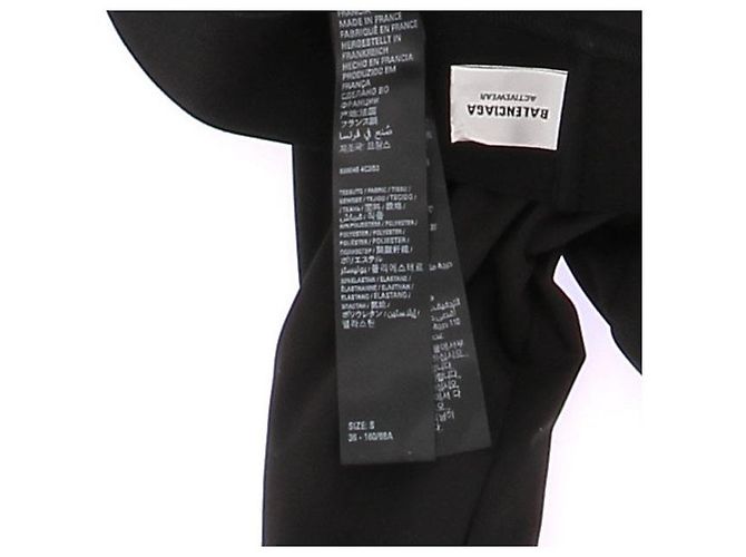 Balenciaga Leggings neri e logo nero - vista 6