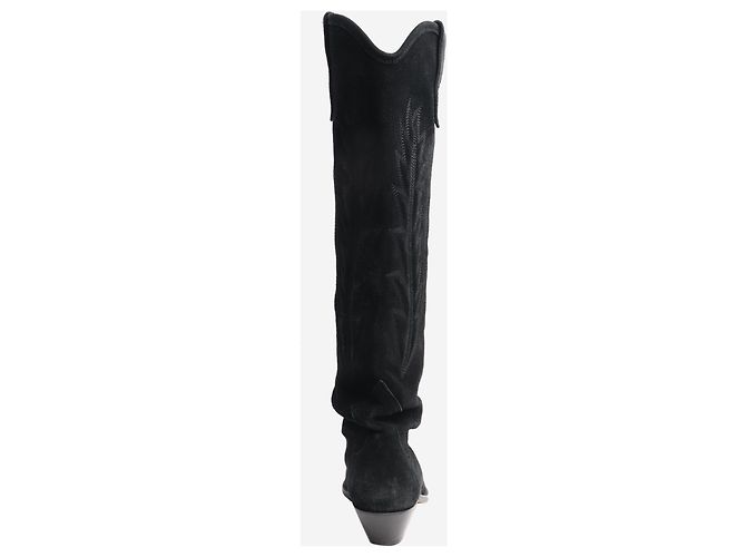 Isabel Marant Botas altas de ante negro estilo western - talla EU 37 (UK 4) - vista 3