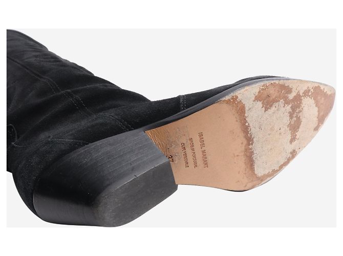 Isabel Marant Botas altas de ante negro estilo western - talla EU 37 (UK 4) - vista 5