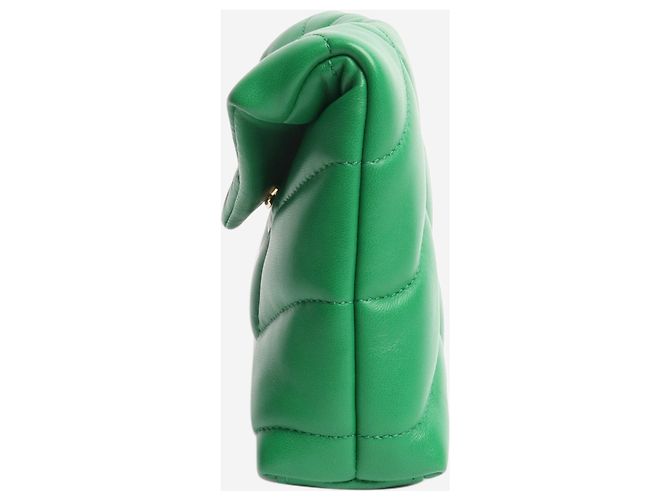 Saint Laurent Clutch trapuntato Loulou verde - vista 2
