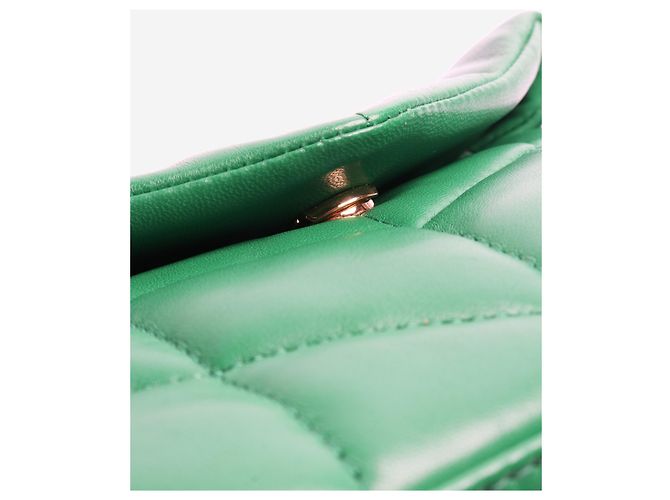 Saint Laurent Clutch trapuntato Loulou verde - vista 5
