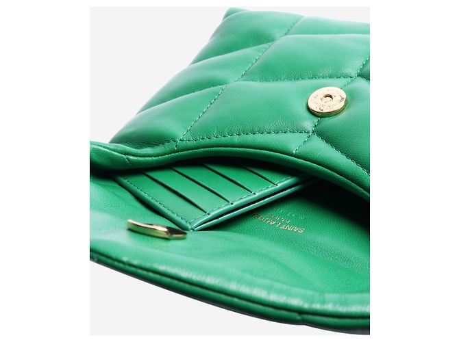 Saint Laurent Clutch trapuntato Loulou verde - vista 6