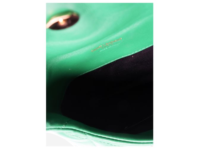 Saint Laurent Clutch trapuntato Loulou verde - vista 7