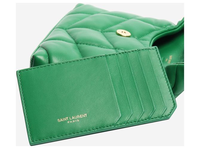 Saint Laurent Clutch trapuntato Loulou verde - vista 8