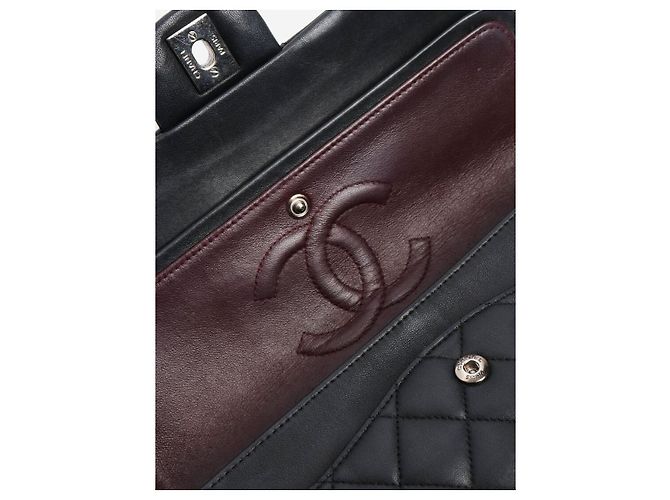 Chanel Borsa Classic Double Flap media in pelle di agnello nera 2010 - vista 6