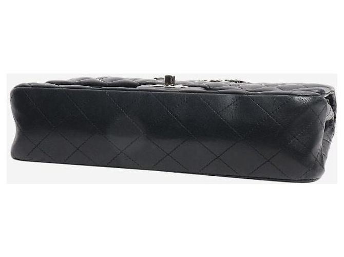 Chanel Borsa Classic Double Flap media in pelle di agnello nera 2010 - vista 8