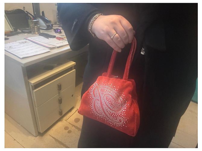 Autre Marque Bolsa de mão Miss Blumarine vermelha com strass Vermelho - vista 11