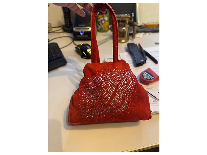 Autre Marque Bolsa de mão Miss Blumarine vermelha com strass Vermelho - vista 2