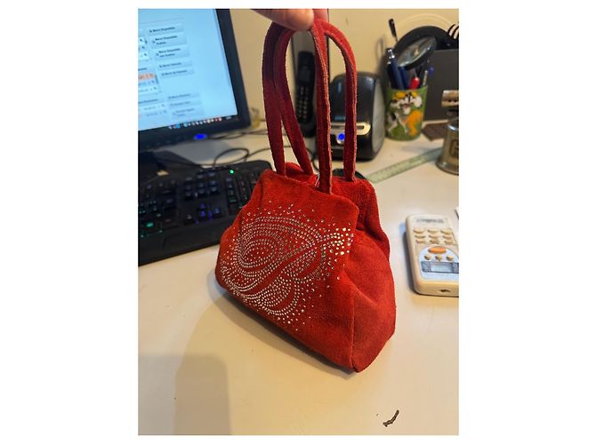 Autre Marque Bolsa de mão Miss Blumarine vermelha com strass Vermelho - vista 3
