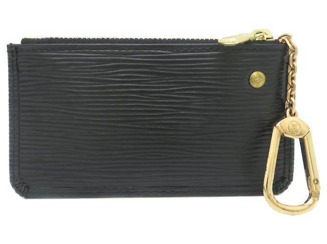 Monedero de cuero Epi Louis Vuitton Negro - vista 2