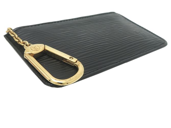 Monedero de cuero Epi Louis Vuitton Negro - vista 3