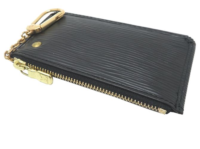 Monedero de cuero Epi Louis Vuitton Negro - vista 4