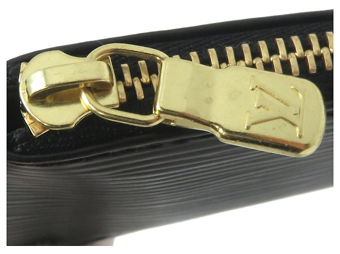 Monedero de cuero Epi Louis Vuitton Negro - vista 9